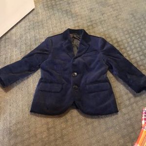 Royal blue velour blazer